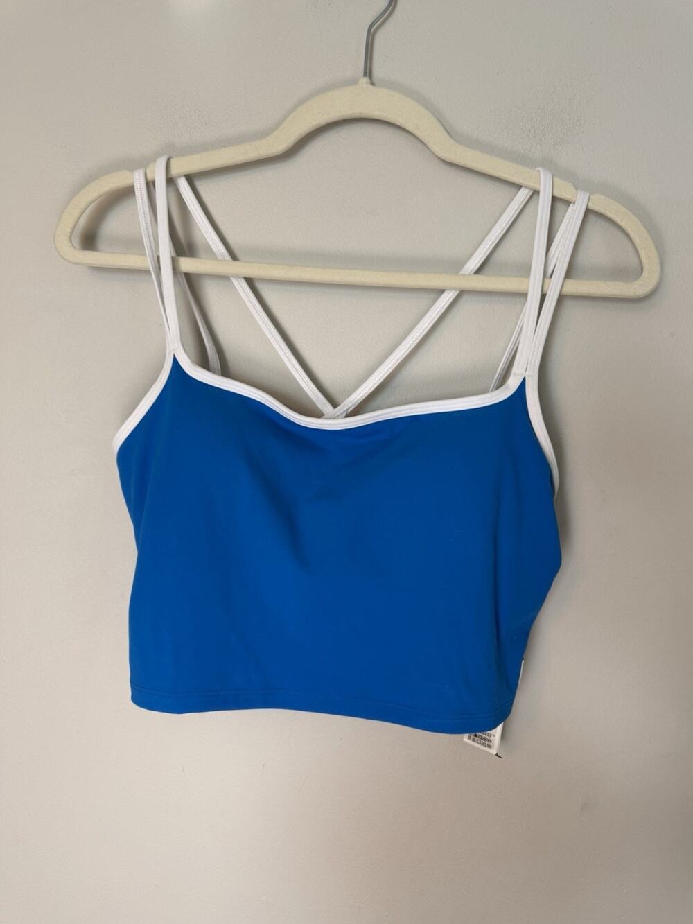 VUORI WOMENS DAILY LAYERED BRA TANK TOP SHIRT WHITE Regatta Blue M NEW